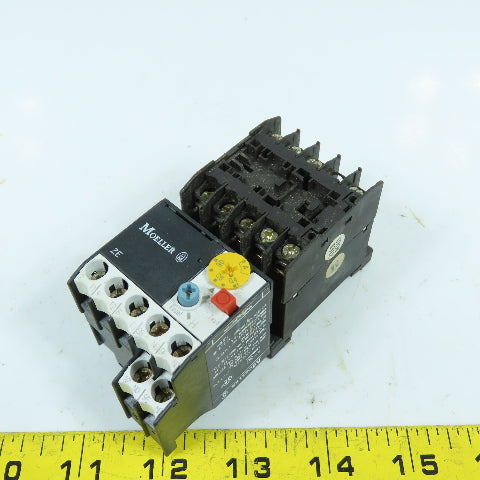 Moeller DILEM-10-G IEC Power Contactor 24VDC Coil 5HP W/ZE-0.6 Overload 0.4-0.6A