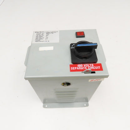 Daykin MDGTC-05 480V Primary 1Ph 120V Secondary Transformer Disconnect 1000VA