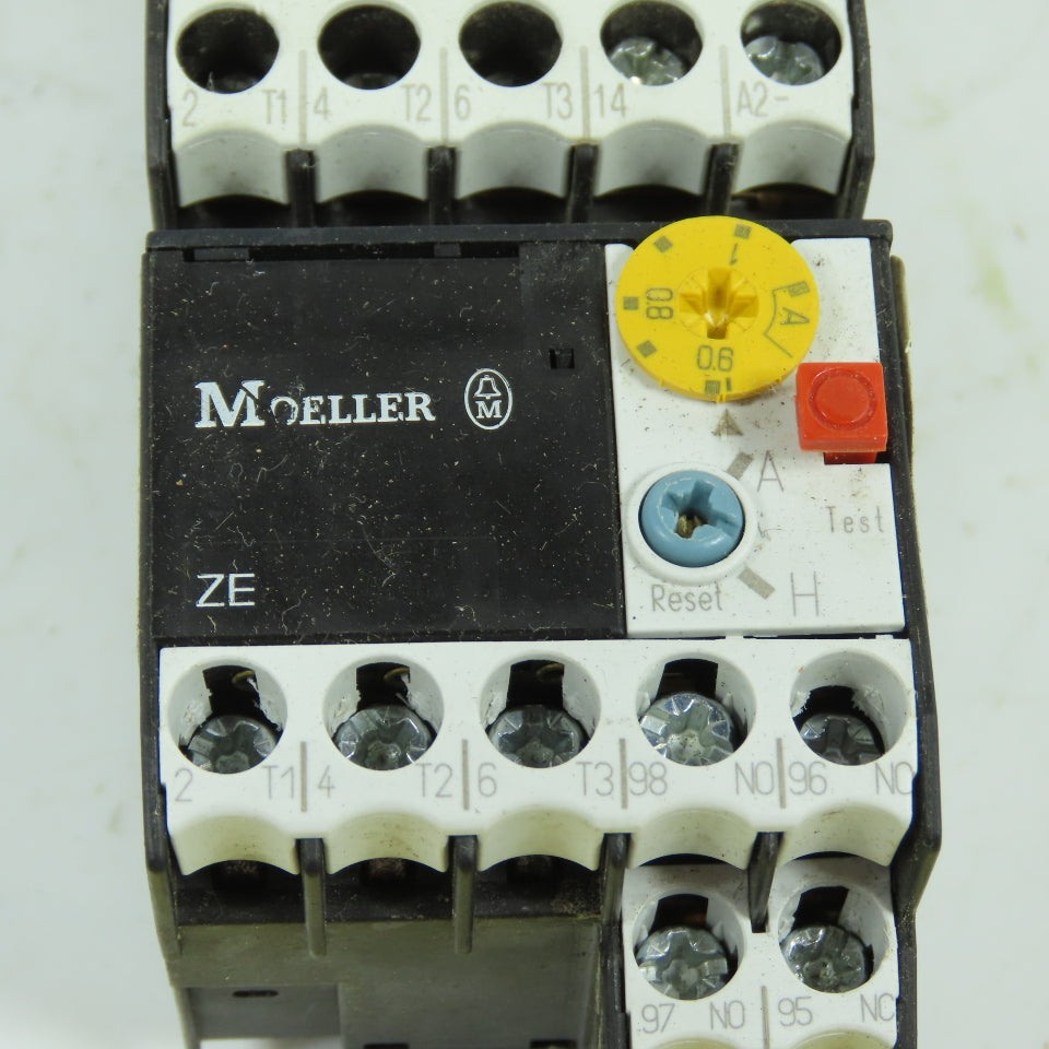 Moeller DILEM-10-G IEC Power Contactor 24VDC Coil 5HP W/ZE-1.0 Overload 0.6-1.0A