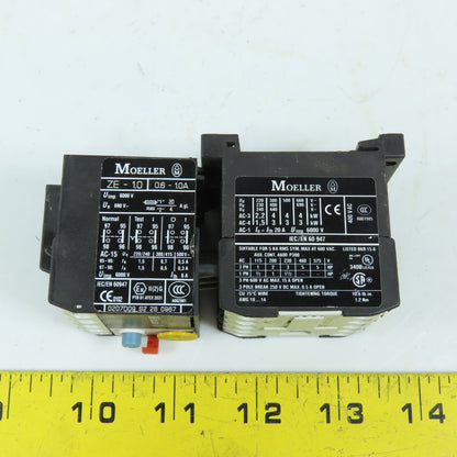 Moeller DILEM-10-G IEC Power Contactor 24VDC Coil 5HP W/ZE-1.0 Overload 0.6-1.0A