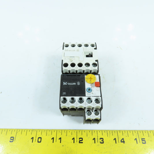 Moeller DILEM-10-G IEC Power Contactor 24VDC Coil 5HP W/ZE-1.0 Overload 0.6-1.0A