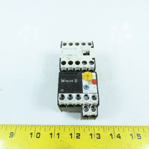 Moeller DILEM-10-G IEC Power Contactor 24VDC Coil 5HP W/ZE-1.0 Overload 0.6-1.0A