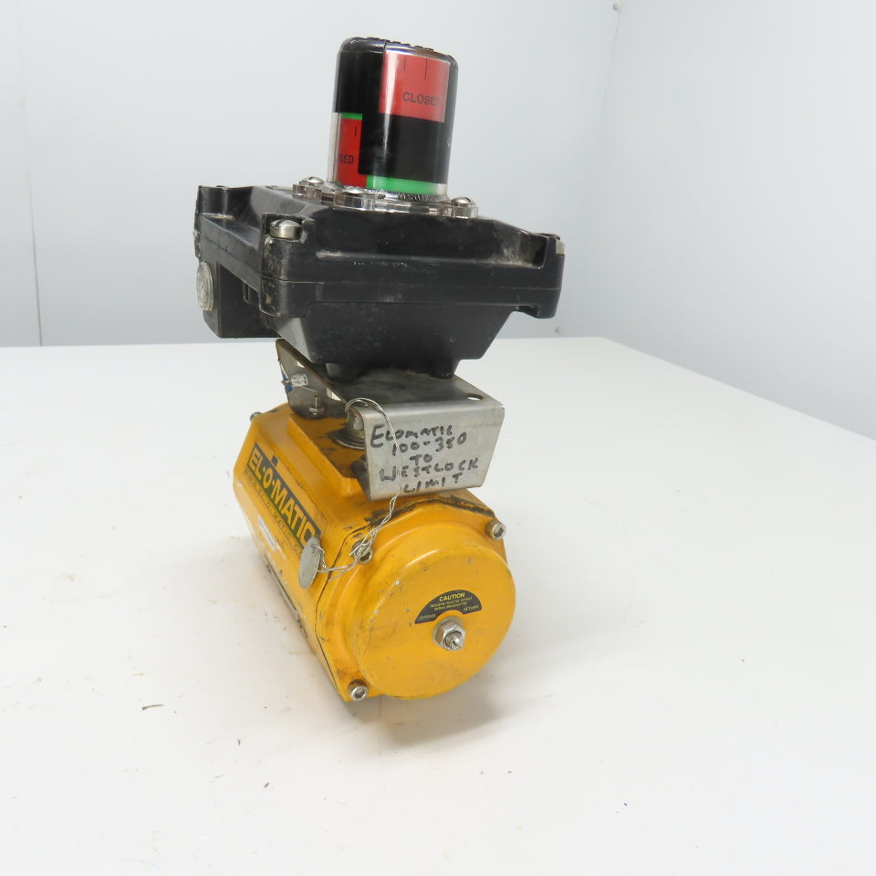 El-O-Matic ES0100.U2A04A.19K0 Pneumatic Valve Actuator 116PSI W/Beacon Indicator