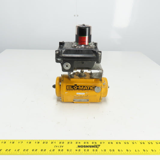 El-O-Matic ES0100.U2A04A.19K0 Pneumatic Valve Actuator 116PSI W/Beacon Indicator