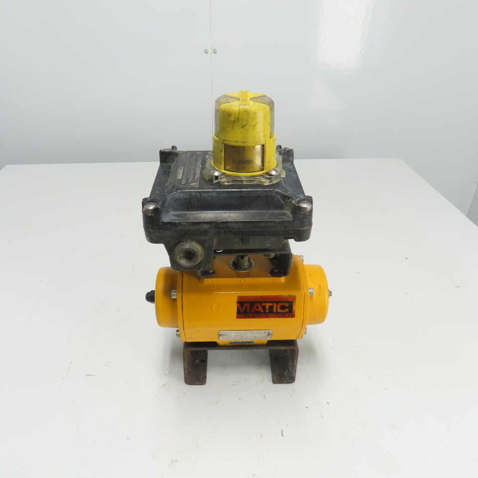 El-O-Matic ES0065.U2A04A.14K0 Pneumatic Valve Actuator 116PSI W/Beacon Indicator