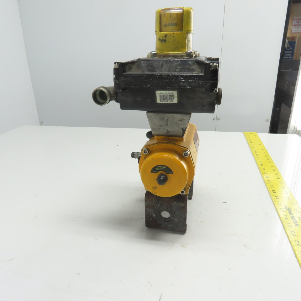 El-O-Matic ES0065.U2A04A.14K0 Pneumatic Valve Actuator 116PSI W/Beacon Indicator
