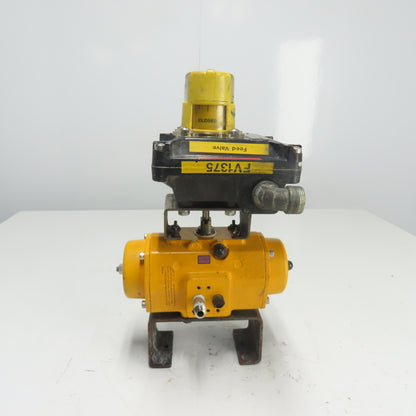 El-O-Matic ES0065.U2A04A.14K0 Pneumatic Valve Actuator 116PSI W/Beacon Indicator