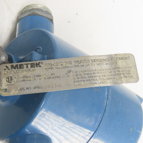 Ametek Drexelbrook 700-0002-360 Level Control Sensing Element 13" Probe