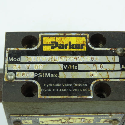 Parker D1VW9HJWF59X4394 Hydraulic Directional Valve 24VDCC 3000PSI