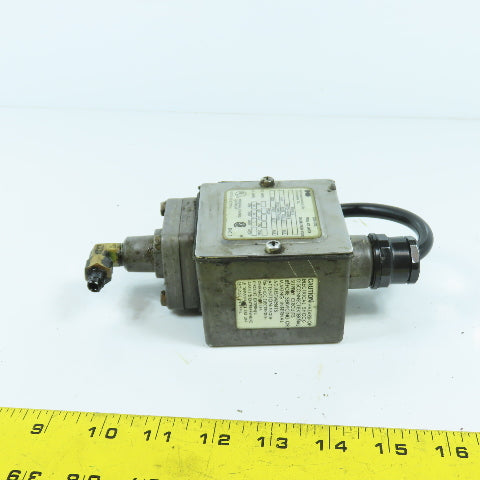 Barksdale E1H-H15 Adjustable Pressure Control Switch .5-15PSI 125-600VAC