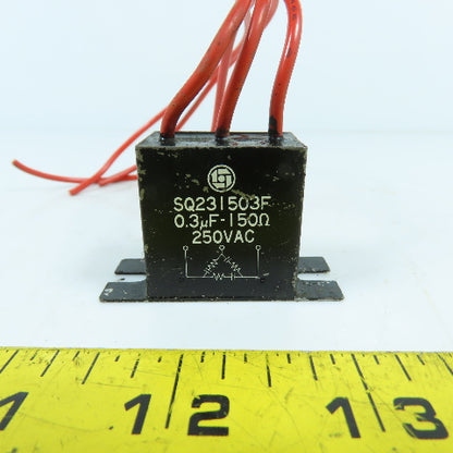Nisshin Okuma SQ231503F 0.3 uF 150 ohm Surge Arrestor / Suppressor 250VAC