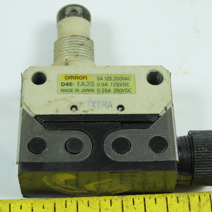 Omron D4E-1A20N 5A Roller Plunger Limit Switch 125/250VAC