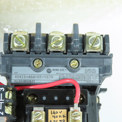 Allen Bradley 500-M/A13064 Size 1 Motor Starter 27A 10HP 120V 40HZ Coil NEW