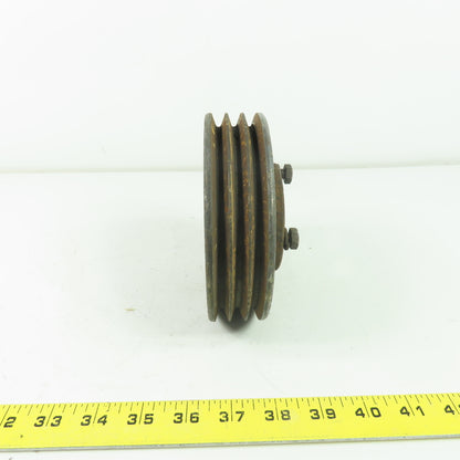 5-5/8" OD x 1-1/2" Wide 3 Groove V-Belt Pulley 1-3/8" Bore