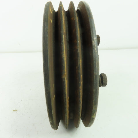 5-5/8" OD x 1-1/2" Wide 3 Groove V-Belt Pulley 1-3/8" Bore