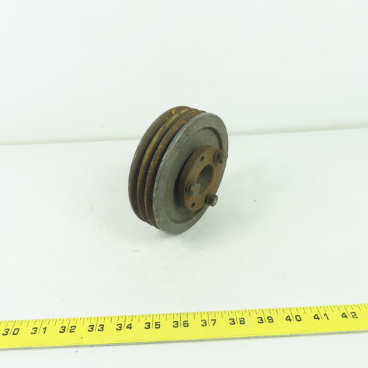 5-5/8" OD x 1-1/2" Wide 3 Groove V-Belt Pulley 1-3/8" Bore