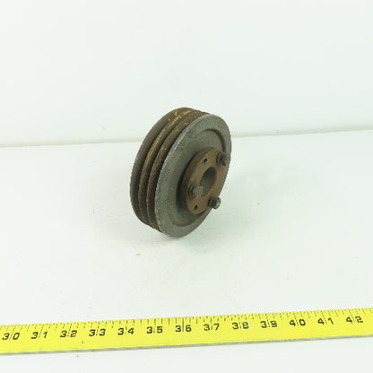 5-5/8" OD x 1-1/2" Wide 3 Groove V-Belt Pulley 1-3/8" Bore