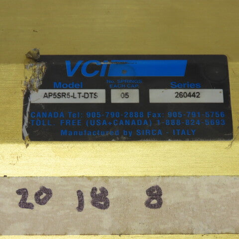 VCI AP5SR5-LT-DTS 1.5" Ball Valve 1480PSIG Pneumatic Actuator Series 230969