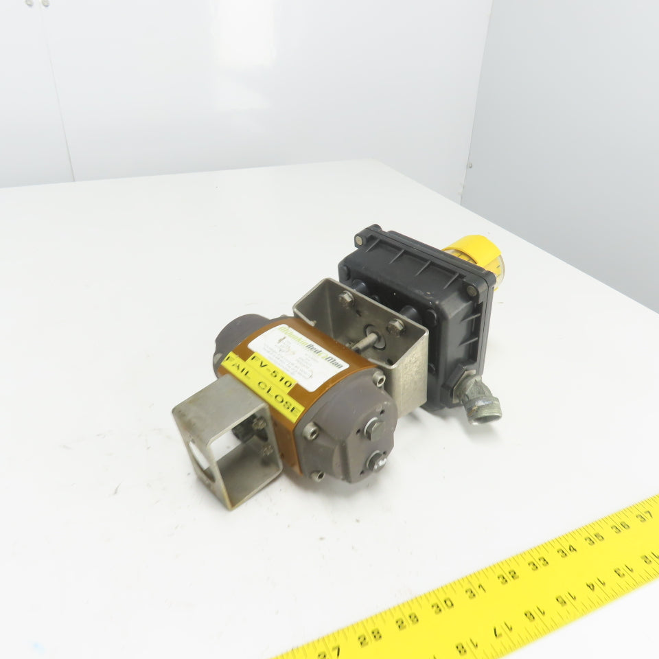 Flowserve 1039SN6R6 Pneumatic Actuator 120PSI 75IN LBS W/ Beacon Indicator