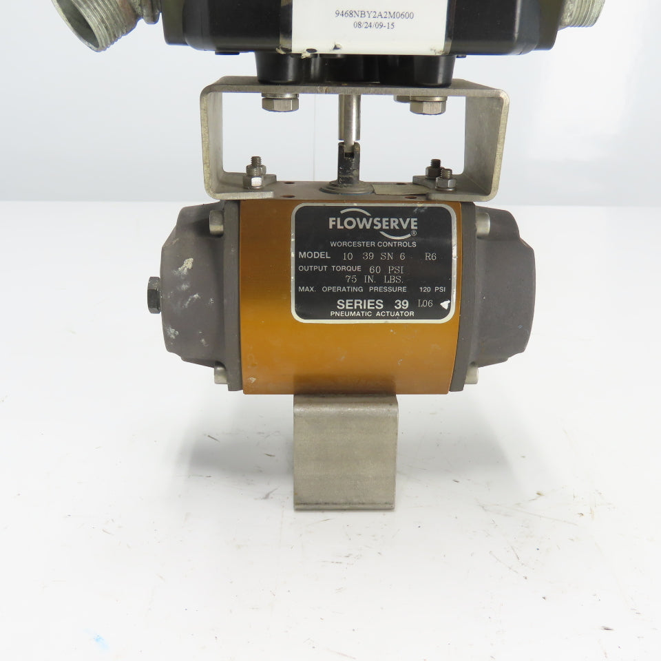 Flowserve 1039SN6R6 Pneumatic Actuator 120PSI 75IN LBS W/ Beacon Indicator