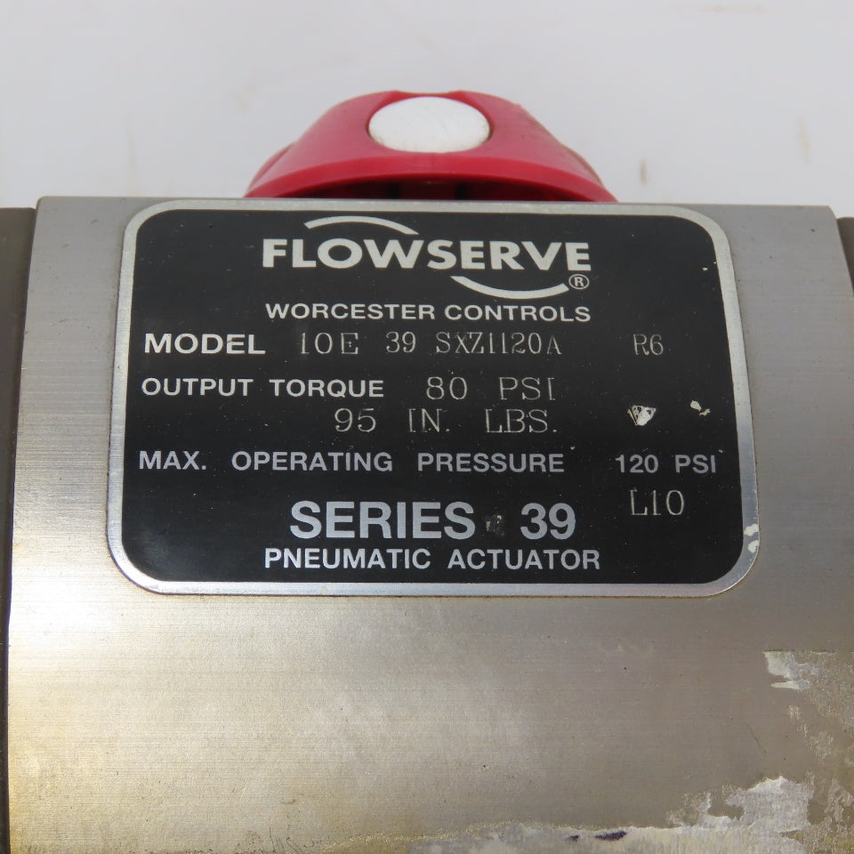 Flowserve 10E39SXZ1120A Ball Valve Pneumatic Actuator 120PSI 96IN LBS W/ Sensor