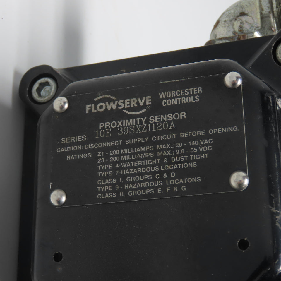 Flowserve 10E39SXZ1120A Ball Valve Pneumatic Actuator 120PSI 96IN LBS W/ Sensor