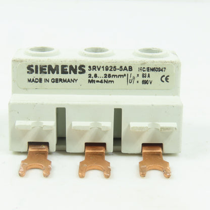 Siemens 3RV1925-5AB 3-Phase Busbar Supply Terminal For Size S0 Lot Of 2