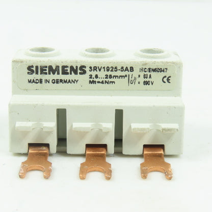 Siemens 3RV1925-5AB 3-Phase Busbar Supply Terminal For Size S0 Lot Of 2