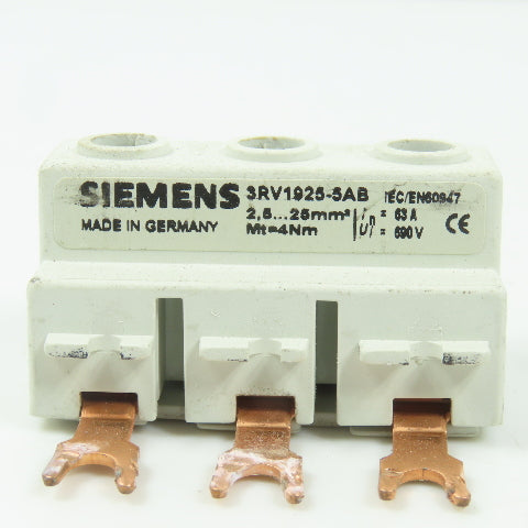 Siemens 3RV1925-5AB 3-Phase Busbar Supply Terminal For Size S0 Lot Of 2