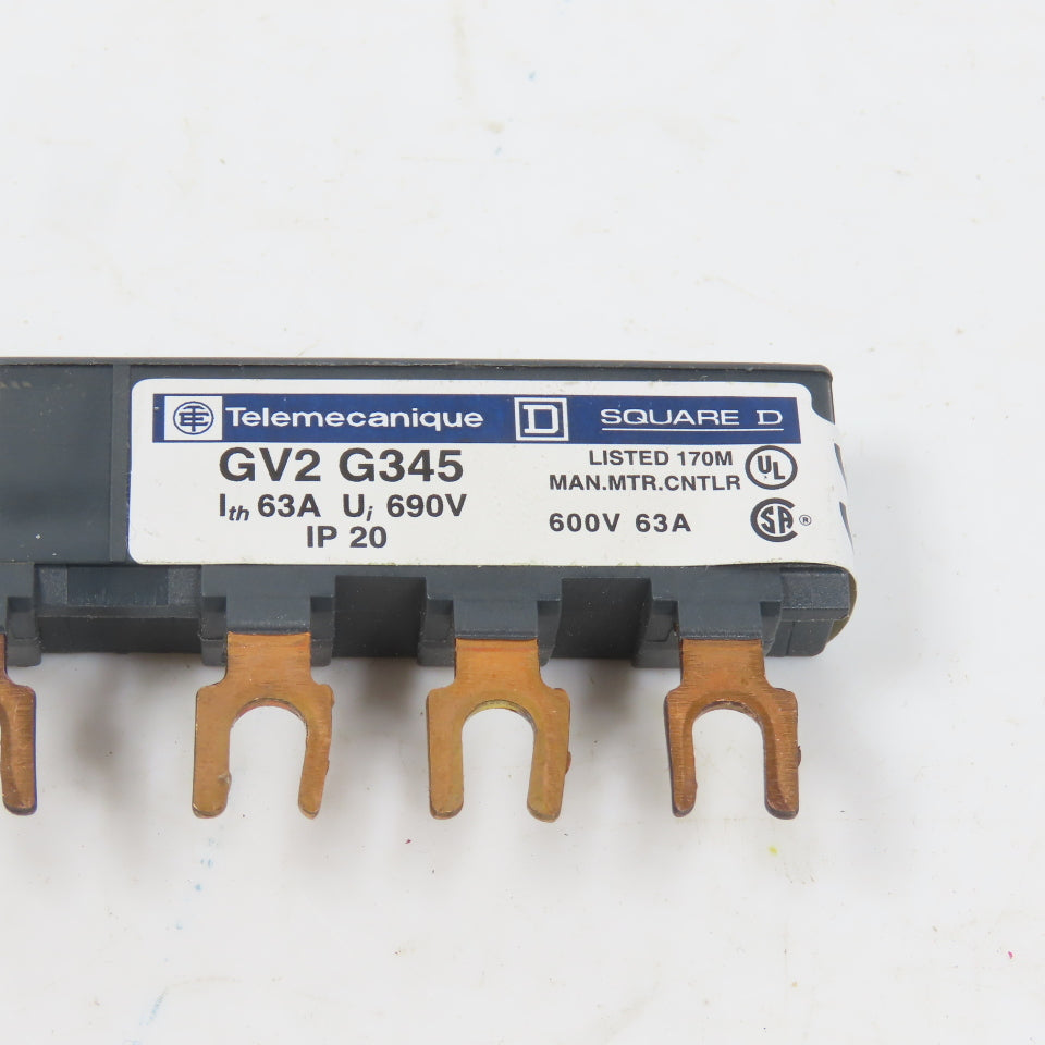 Telemecanique Square D GV2G345 055643 3-Phase Copper Comb Busbar 63A 690V