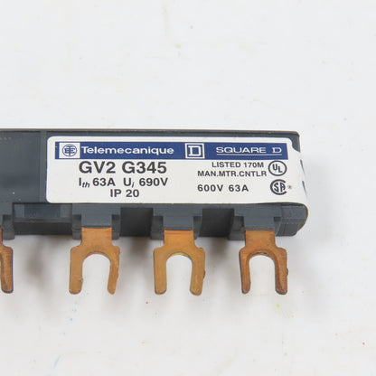 Telemecanique Square D GV2G345 055643 3-Phase Copper Comb Busbar 63A 690V