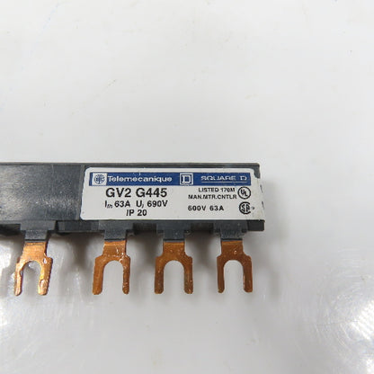 Telemecanique Square D GV2G445 055588 3-Phase Copper Comb Busbar 63A 690V