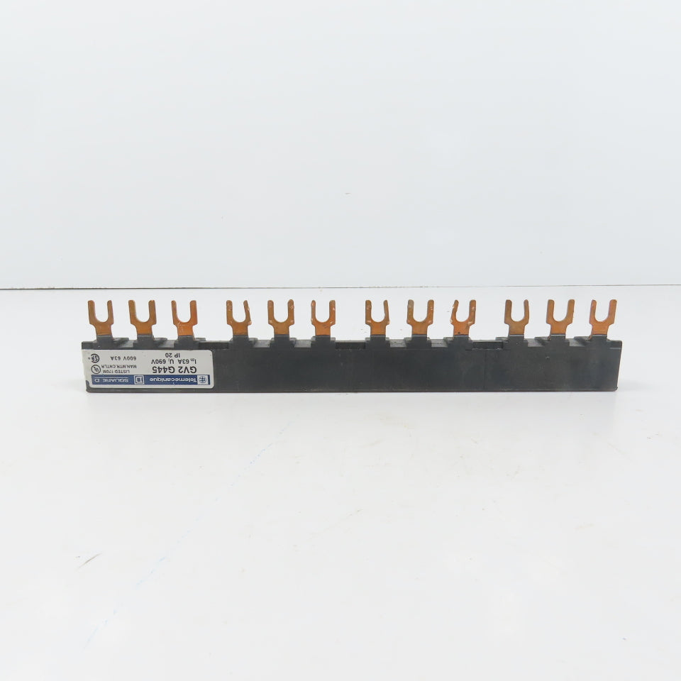 Telemecanique Square D GV2G445 055588 3-Phase Copper Comb Busbar 63A 690V