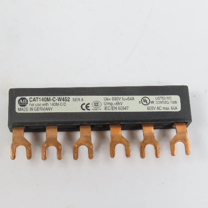 Allen Bradley 140M-C-W452 140M-C-W453 3PH Copper Compact Busbar 63A 690V Lot/3