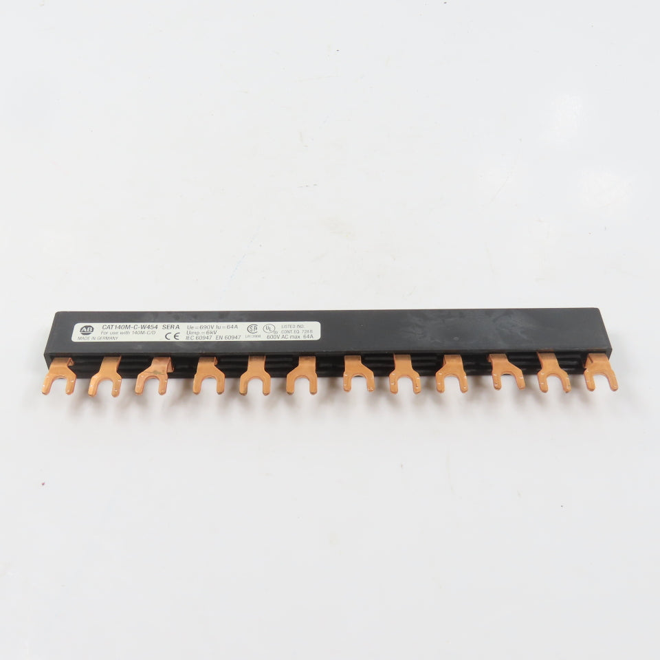 Allen Bradley 140M-C-W454 Ser A 3PH Copper Compact Busbar 64A 600V For 140M-C/D
