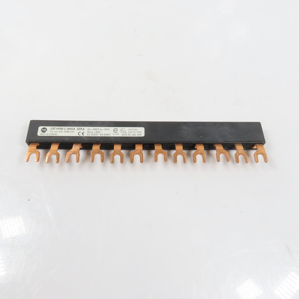 Allen Bradley 140M-C-W454 Ser A 3PH Copper Compact Busbar 64A 600V For 140M-C/D