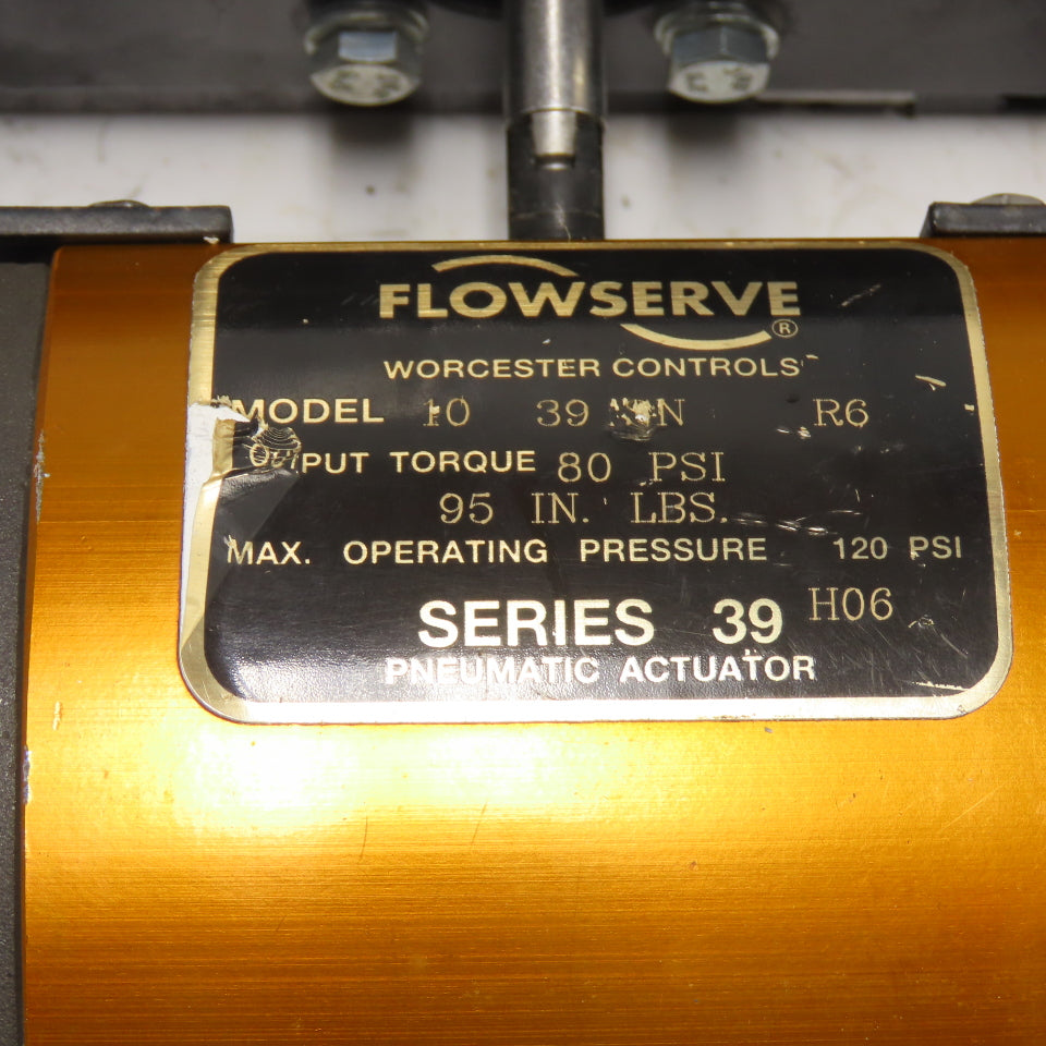 Flowserve L93SWM2P4 Valve Positioner 4-20mA W/1039SNR6 Pneumatic Actuator 120PSI