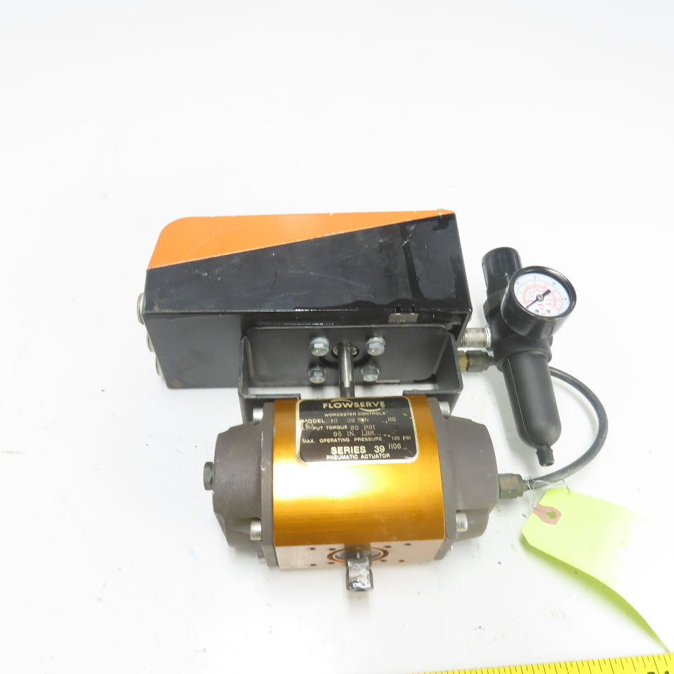 Flowserve L93SWM2P4 Valve Positioner 4-20mA W/1039SNR6 Pneumatic Actuator 120PSI