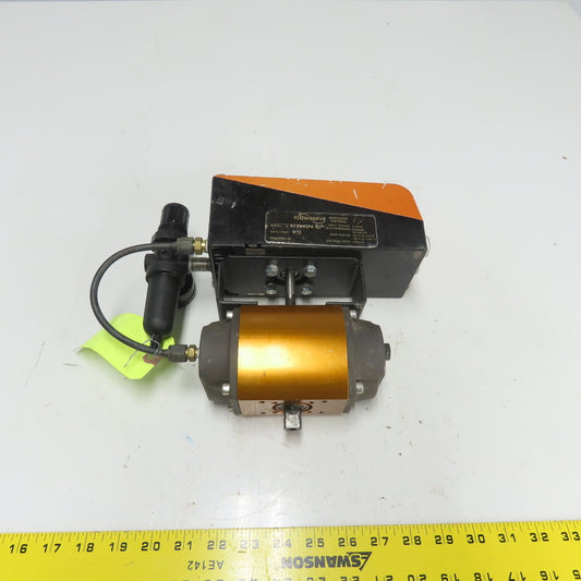 Flowserve L93SWM2P4 Valve Positioner 4-20mA W/1039SNR6 Pneumatic Actuator 120PSI