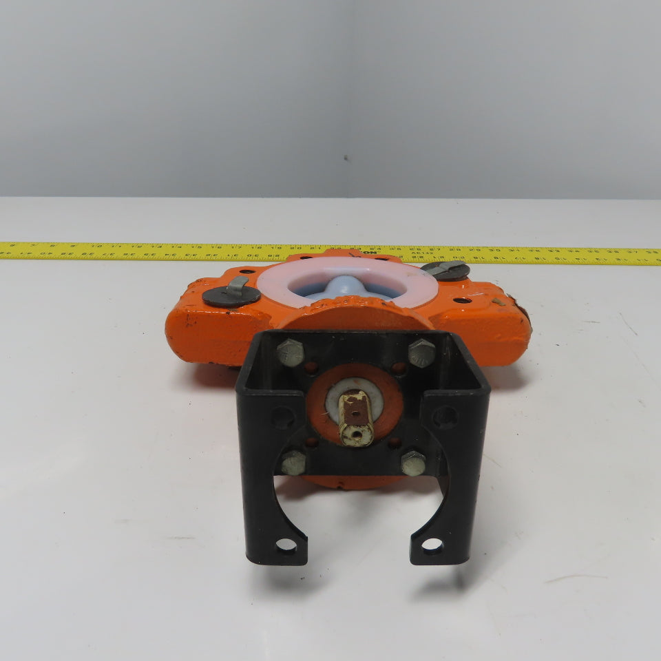 Xomox Tufline 4" Butterfly Valve 009 PFA Liner 75PSIG Max