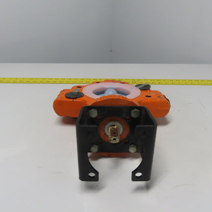 Xomox Tufline 4" Butterfly Valve 009 PFA Liner 75PSIG Max
