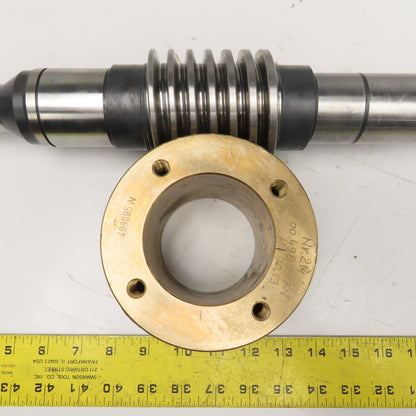 498096N 34mm Spline Worm Gear Shaft & Wheel Set Right Hand See Info4Specs Lot/2