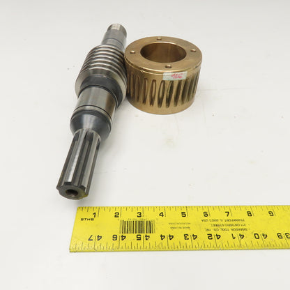 498096N 34mm Spline Worm Gear Shaft & Wheel Set Right Hand See Info4Specs Lot/2