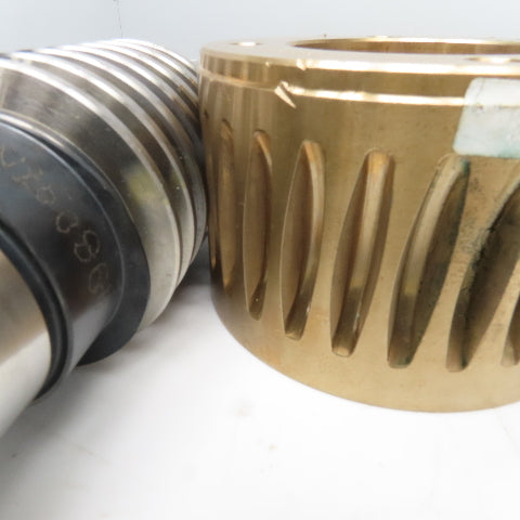 498096N 34mm Spline Worm Gear Shaft & Wheel Set Right Hand See Info4Specs Lot/2
