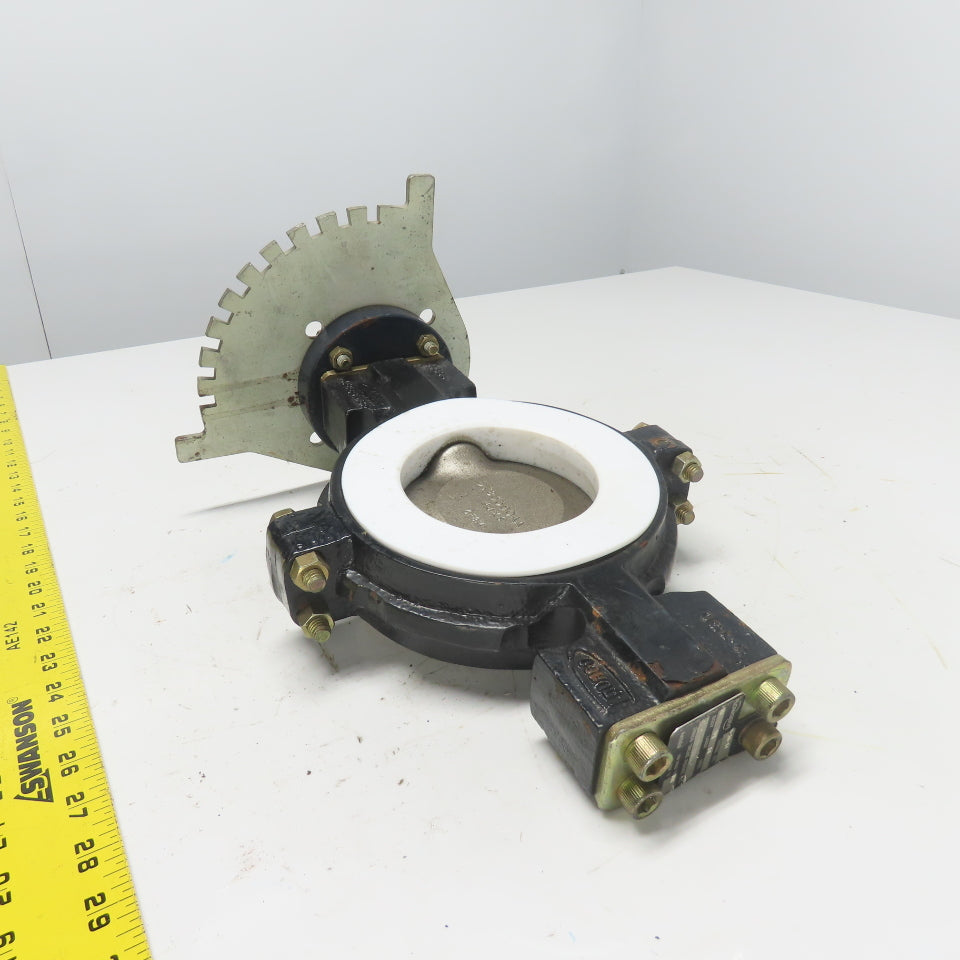 Flowserve 4-BTW-410R13NW 3-1/2" DCI Butterfly Valve TFE Liner 150PSIG