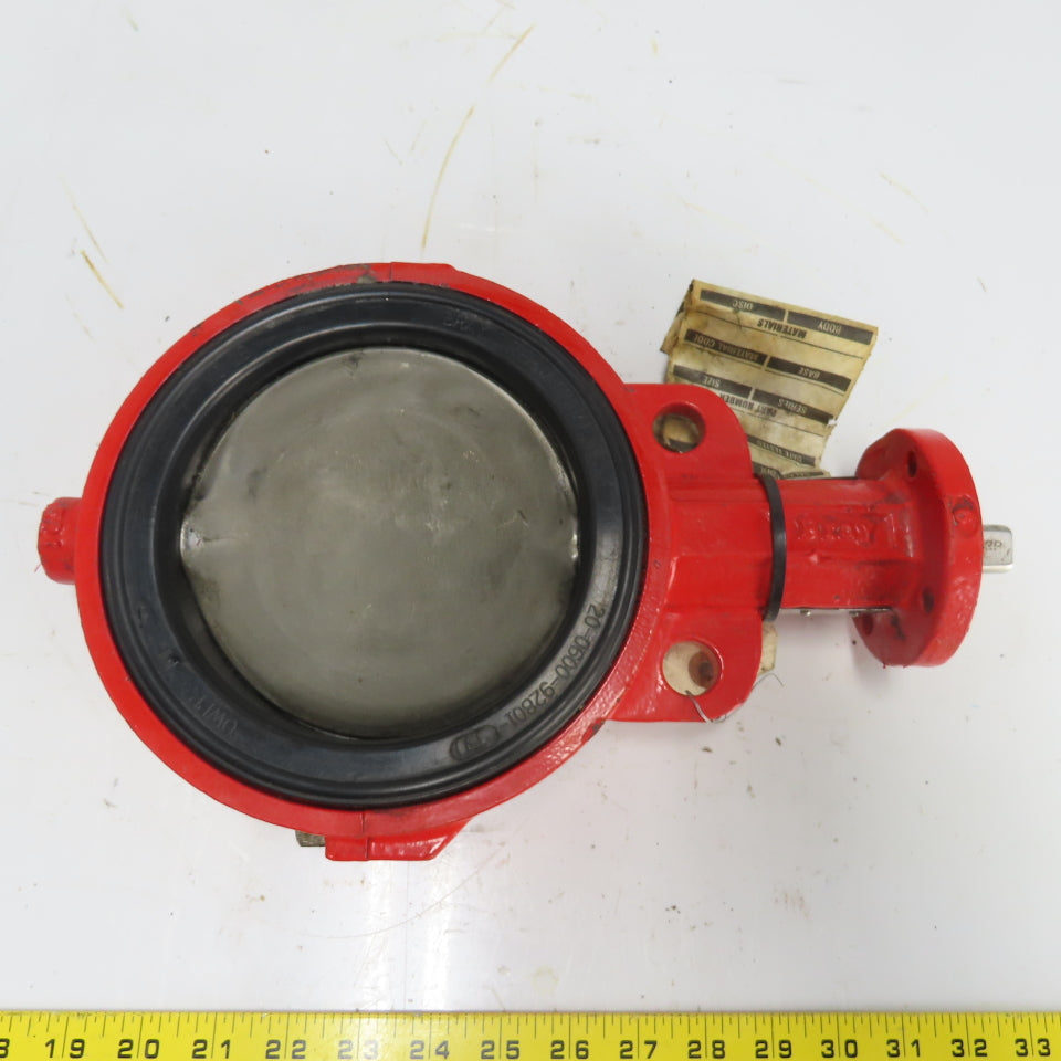 Bray 5-1/2" ANSI150 CI 125 Wafer Butterfly Valve 316SS 250PSI