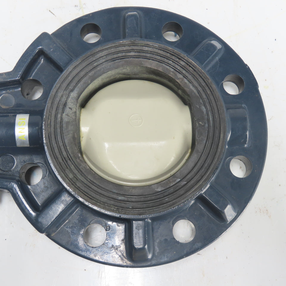 4" Plastic PVC Wafer Butterfly Valve ANS1 8-Bolt 9" OD