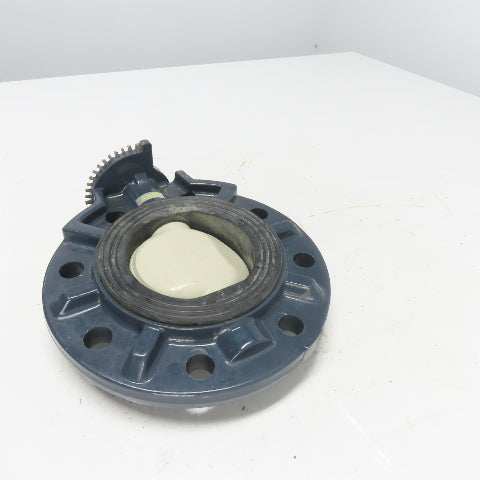 4" Plastic PVC Wafer Butterfly Valve ANS1 8-Bolt 9" OD