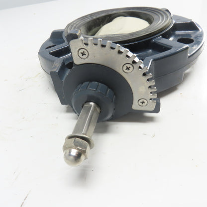4" Plastic PVC Wafer Butterfly Valve ANS1 8-Bolt 9" OD