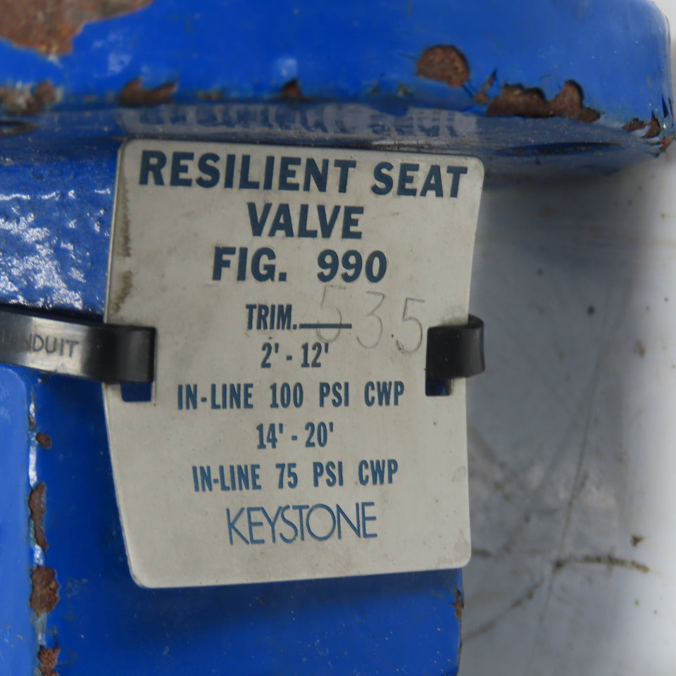 Keystone Fig. 990 Resilient Seat Butterfly Valve 535 Trim 100PSI